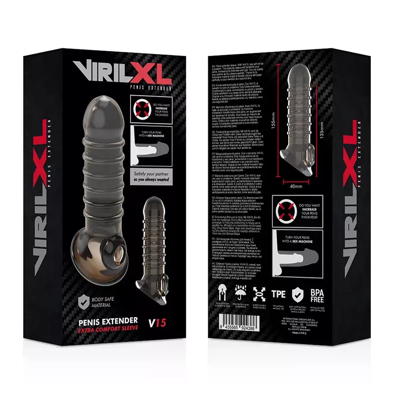 Насадка на пенис VIRILXL V15 Черная Photo 2