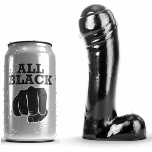 ALL BLACK - DILDO MELNS 15 CM