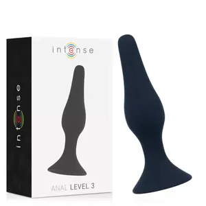 Анальная пробка INTENSE D-216044 — силикон, чёрная, 12.5 см, 0.12 кг