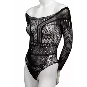 Bodysuit CalExotics One Size Black Scandal Shoulder Body Suit 14463
