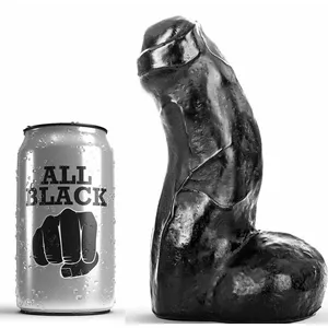 Анальная пробка All Black Реалистичный член черный 17 см