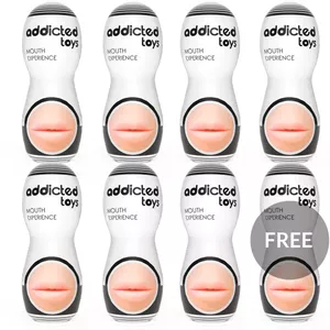 Masturbator Addicted Toys Mouth Masturbator 2.0 with 7+1 Free Inserts