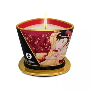 Массажная свеча Shunga Mini Caress Strawberries and Cava 170 мл — массажный воск с ароматом