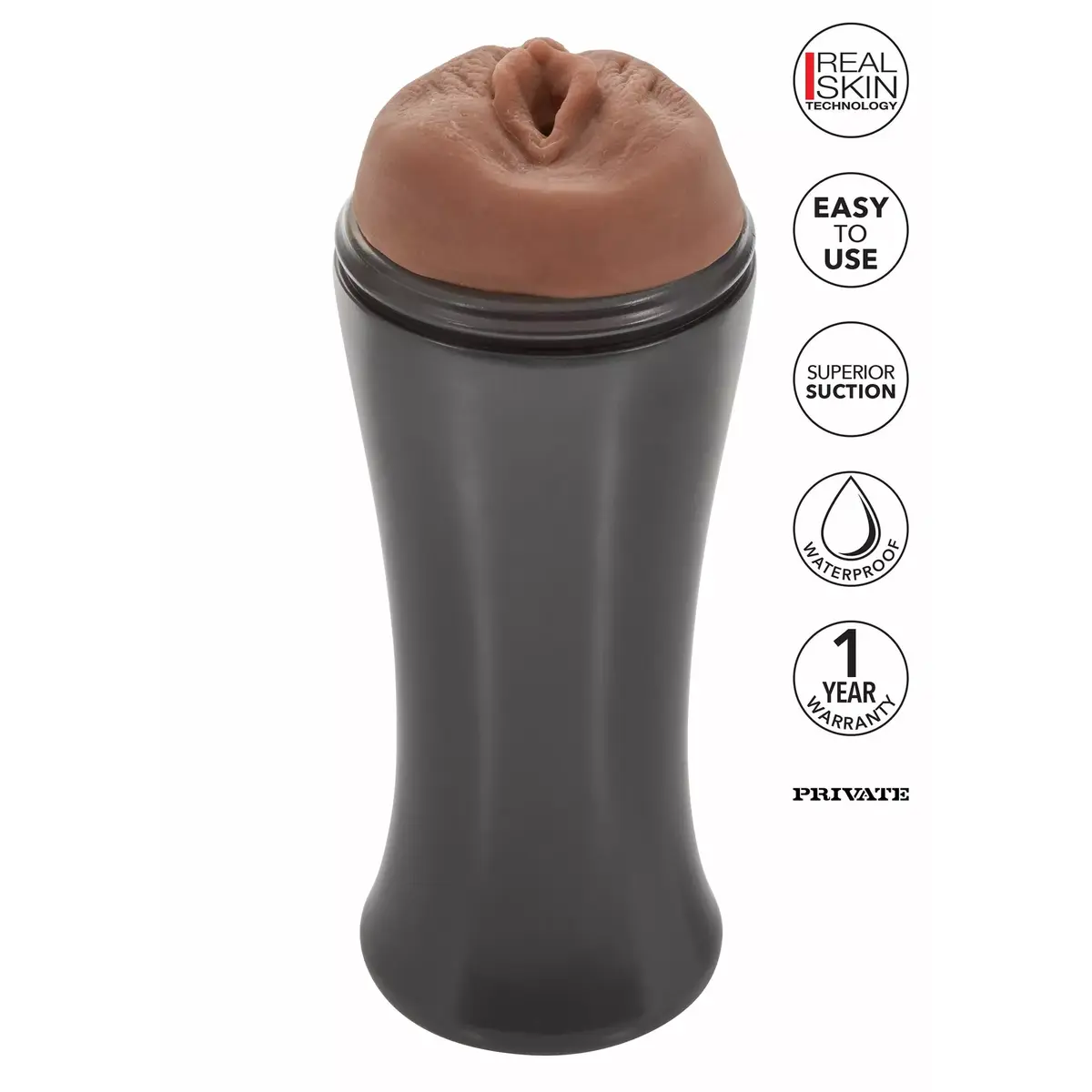 Masturbators Private Silicone Black — kompakts silikons Photo 7