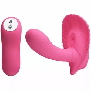 Вибратор FLIRTATION D-220005, силиконовый, розовый, с пультом, водонепроницаемый, 0.21 кг