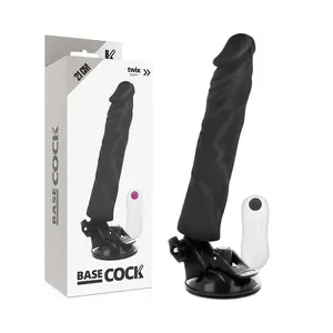 Вибратор BASECOCK Реалистичный С Пультом Черный 21 см -O- 4 см
