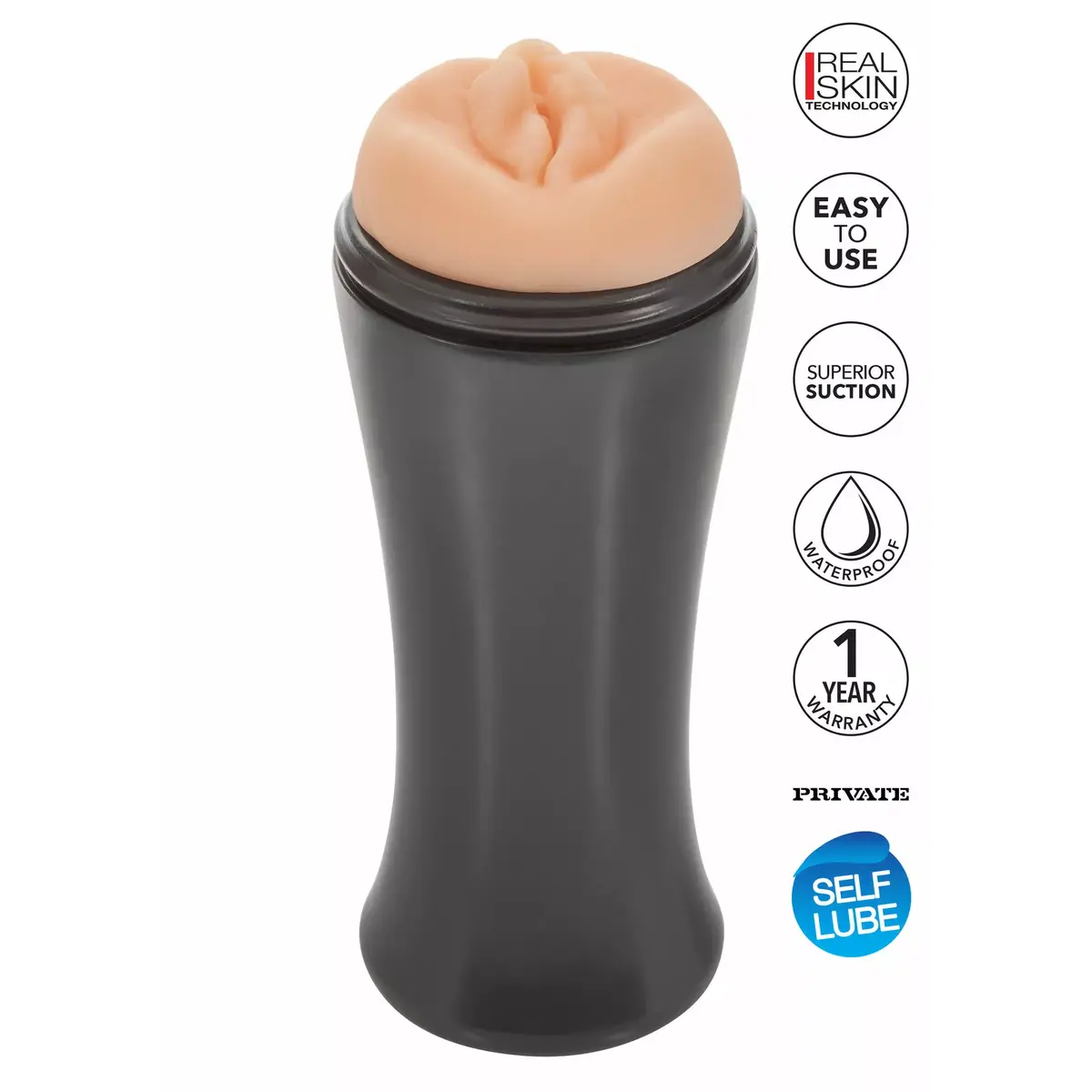 Мастурбатор Private Silicone Black — Private 10750 Photo 6