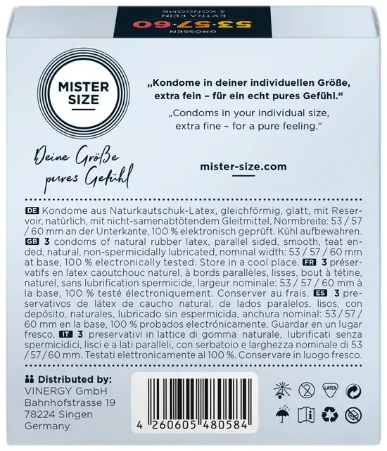 Презерватив mister size 3 шт — гладкий 0.05 мм Photo 2