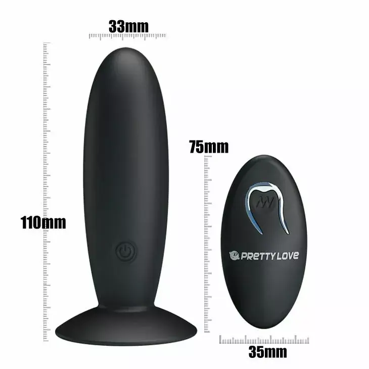 Анальная втулка pretty bottom Pretty Love Silicone Black Photo 3