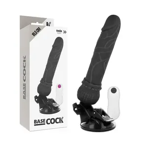 Вибратор BASECOCK Реалистичный С Пультом Черный 19.5 см 4 см