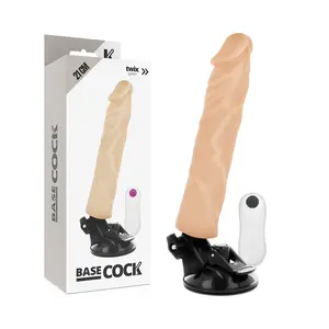 Вибратор BASECOCK Реалистичный С Пультом ДУ Flesh 21 см -O- 4 см