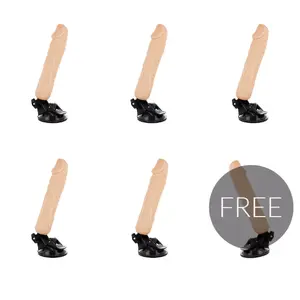 Realistic vibrator BASECOCK D-223466, flesh color, 20 cm, remote control, 5+1 modes
