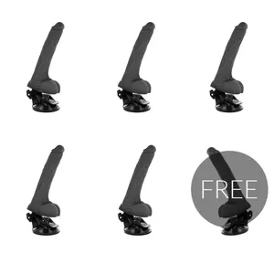 Vibrator BASECOCK D-223469 — realistic, remote-controlled, black, 20 cm