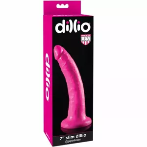 DILLIO - DILDO 17.8 CM - ROZĀ KRĀSĀ