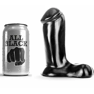 Dildo Dildo Realistic Silicone All Black 14 cm