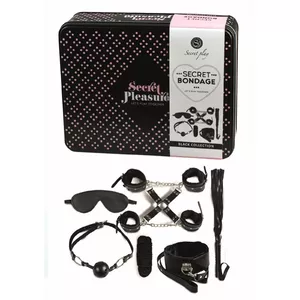 BDSM набор secret play 44300 — 8 предметов, чёрный, вес 1.29 кг