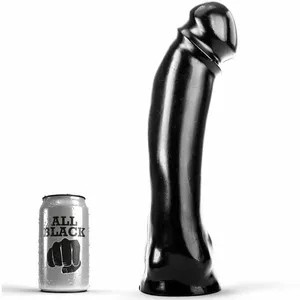 Silikona dildo All Black 33 cm — reālistiska forma, 1.303 kg