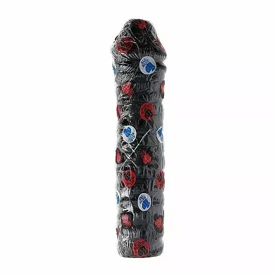 Silikona dildo all black D-222833 38 cm Photo 3