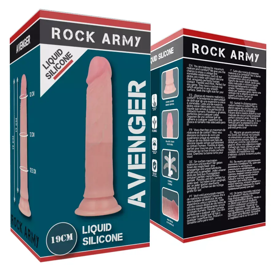 Фаллоимитатор rock army Liquid Silicone Premium Avenger 19 см Photo 6
