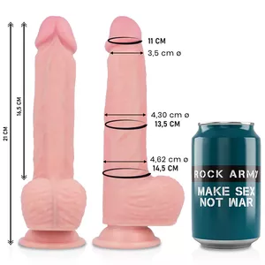 ROCKARMY - ŠĶIDRĀ SILIKONA DILDO PREMIUM SPITFIRE 21CM