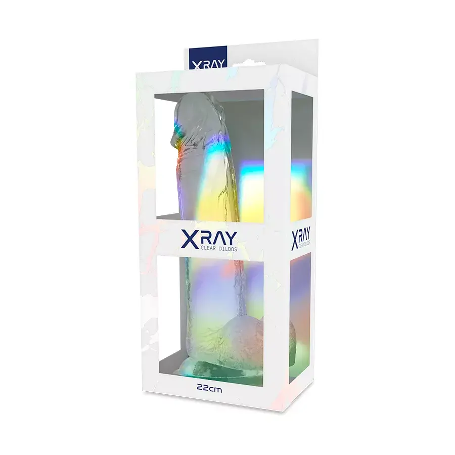 Фаллоимитатор x ray Clear Cock with Balls 22 см Photo 7