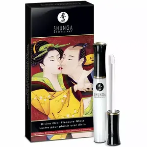 Lip Gloss Shunga Divine Strawberry & Cava — flavored lip gloss, 94532