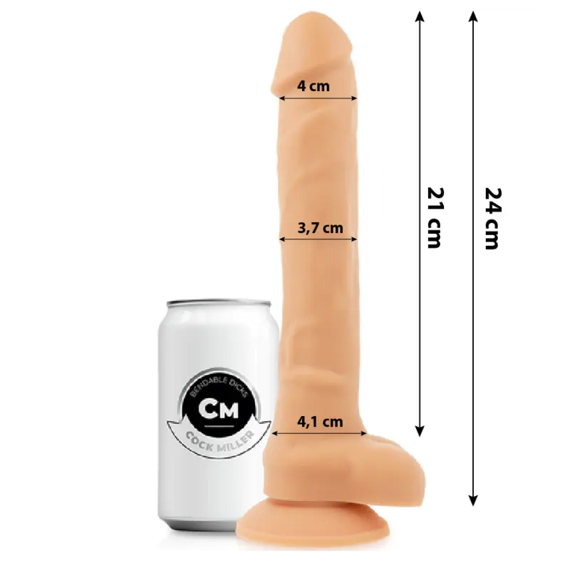 Dildozs cock miller COCKSIL locīts silikona