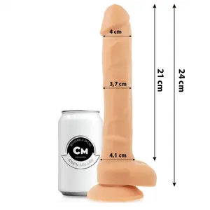 Dildozs cock miller COCKSIL locīts silikona 24 cm, svars 0.522 kg