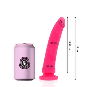 Dildo DELTACLUB DELTA CLUB medicīniskā silikona rozā 17 cm garums, 3 cm diametrs