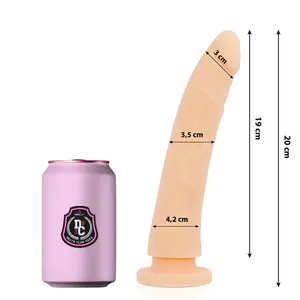 Dildo DELTACLUB DELTA CLUB medicīniskā silikona, garums 20 cm, diametrs 4 cm