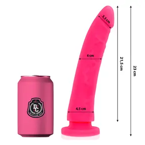 Dildo DELTA CLUB Medicīniskais silikons Rozā 23 cm -O- 4.5 cm