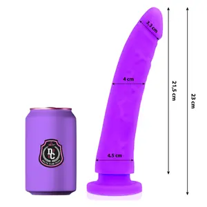 Dildo DELTA CLUB Medicīniskais silikons Lilac 23 cm -O- 4.5 cm