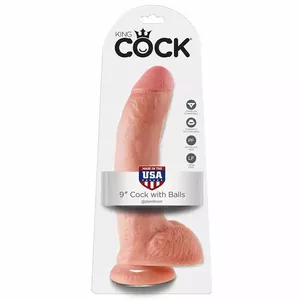 Dildo KING COCK 9" FLESH WITH BALLS 22.9 CM