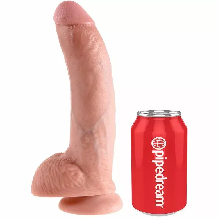 Dildo KING COCK 9" FLESH WITH BALLS Photo 3