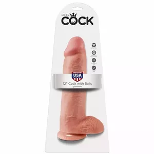 Dildo KING COCK 12 DILDO FLESH WITH BALLS 30.48 CM PD5511-21