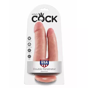 Double Penetrator Dildo KING COCK Flesh