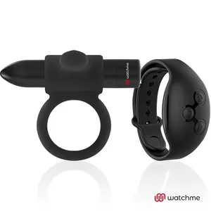Cockring with Remote Control black&silver WATCHME, model D-228300