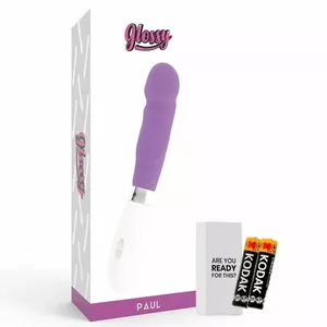 Вибратор GLOSSY Paul Силикон Фиолетовый