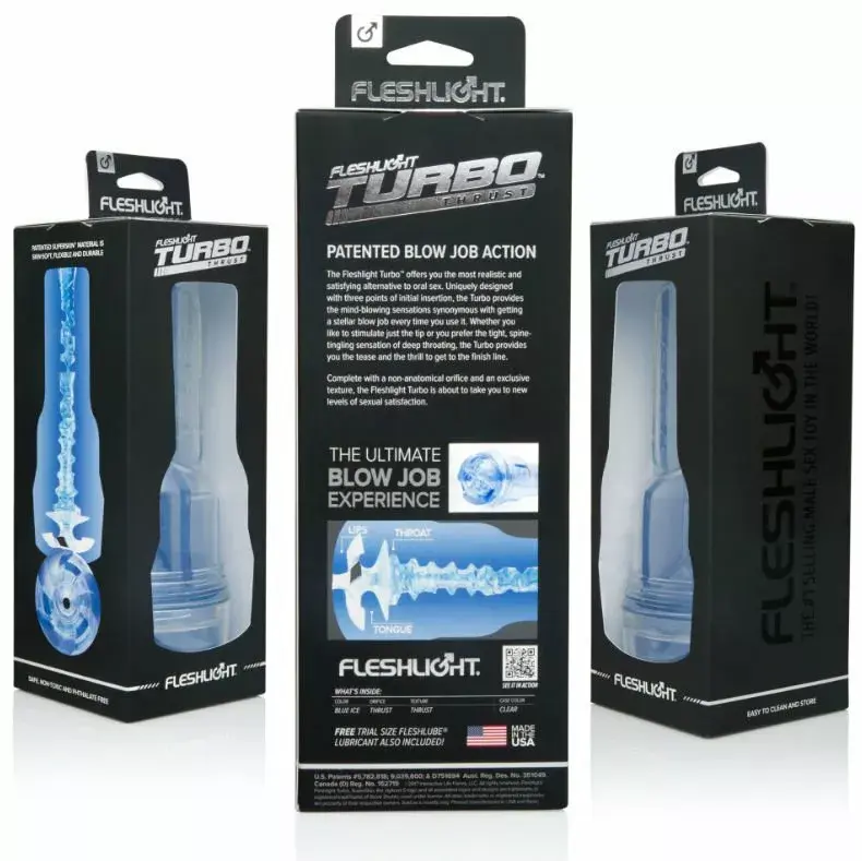 Fleshlight Turbo Thrust мастурбатор — синий прозрачный Photo 3