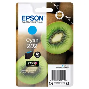 Cartridge EPSON ink bar Singlepack Kiwi Cyan 202 Claria Premium Ink 4.1 ml