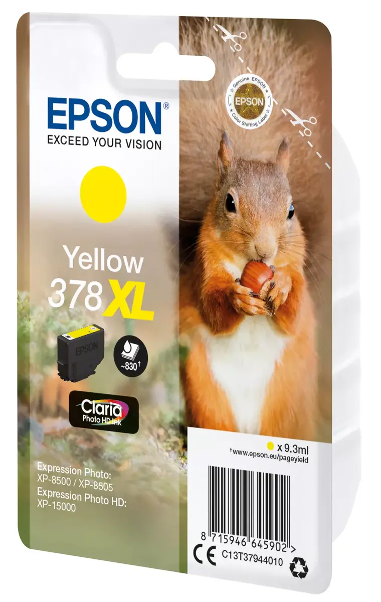 Картридж EPSON Singlepack Yellow 378XL Photo 2