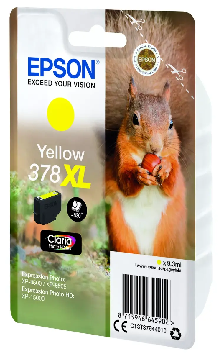 Картридж EPSON Singlepack Yellow 378XL Photo 3