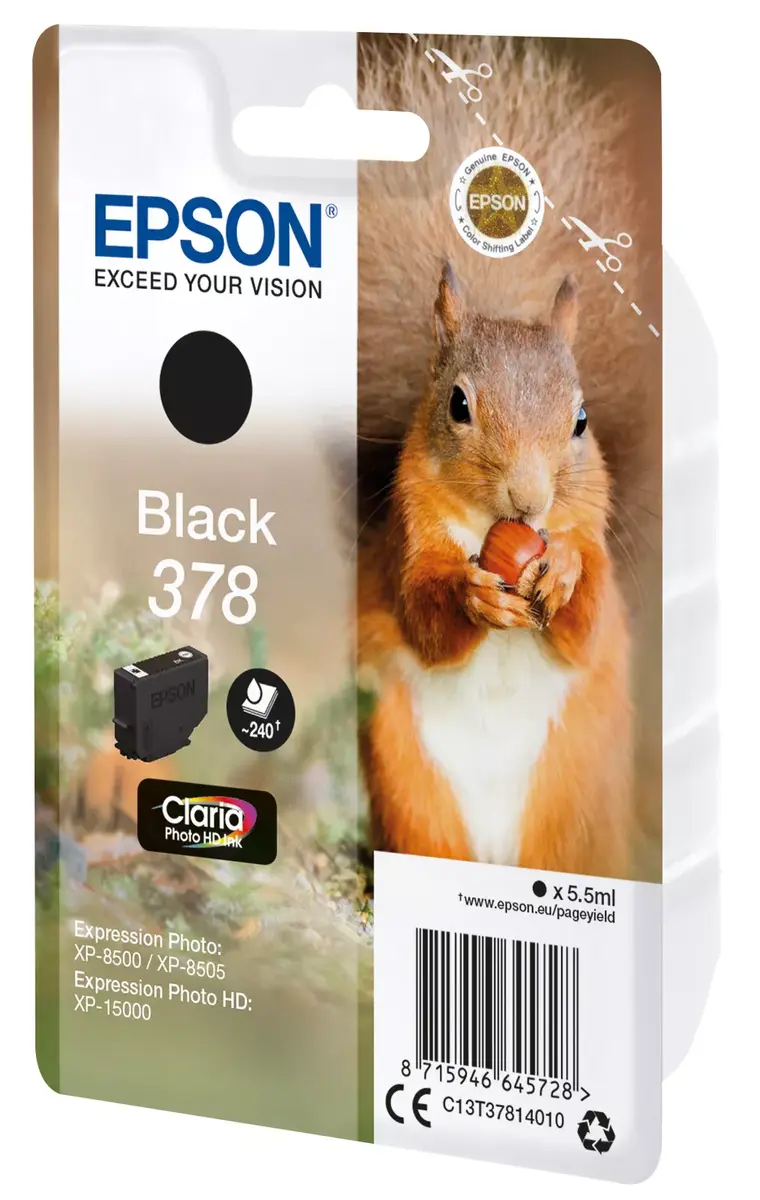 Kārtridžs Epson 378 Sort 240 lapas Tinte Photo 2