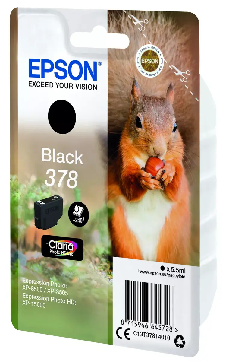 Kārtridžs Epson 378 Sort 240 lapas Tinte Photo 3