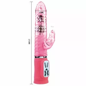 Vibrators BAILE silikona rozā — 27 cm, silikons, 10 vibrācijas režīmi, ūdensizturīgs