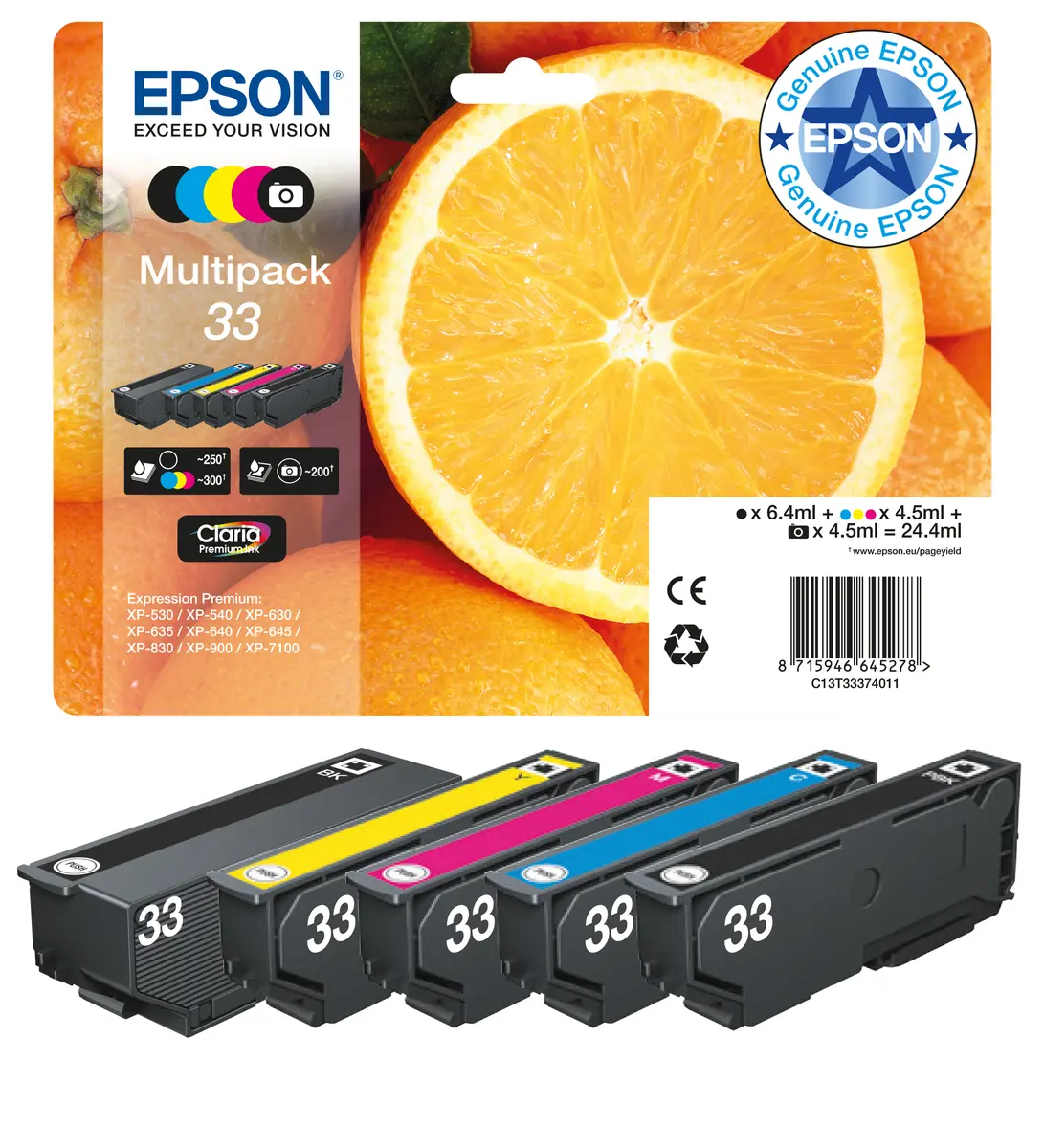 Epson 33 Claria Premium oriģinālā tintes