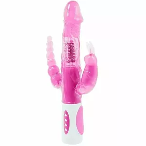 Вибратор BAILE Silicone Purple — силиконовый вибратор с несколькими режимами вибрации и функцией вращения, водонепроницаемый, 0.2 кг