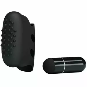 Vibration Thimble FLIRTATION Steward Black — compact vibrating fingertip massager, 0.046 kg