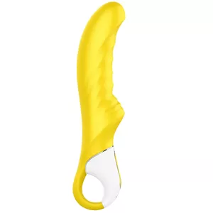 Wand vibrator Satisfyer Yummy Sunshine — silicone, length 225.7 mm, diameter 41.77 mm, weight 272 g, yellow