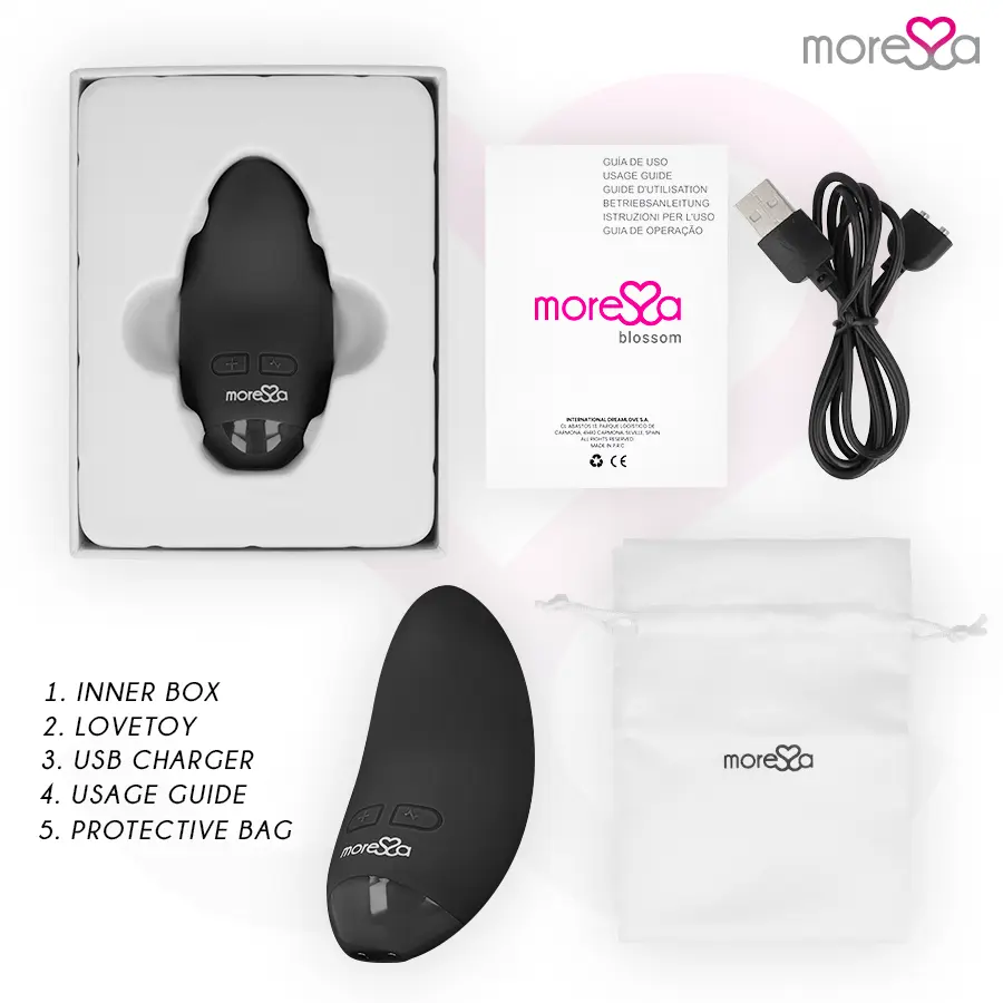 Вибратор MORESSA D-221126 Blossom Black Photo 6